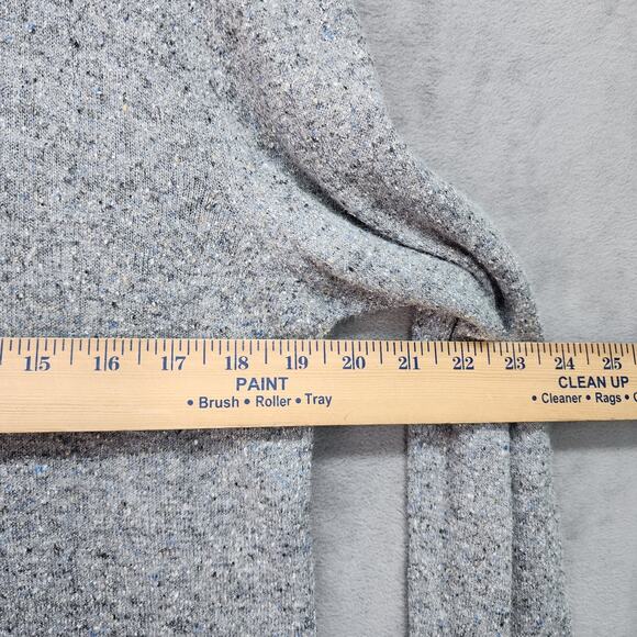 Billy Reid Sweater Mens Large V-Neck Silk Wool Gray Heather Lightweight Italy - Picture 7 of 12